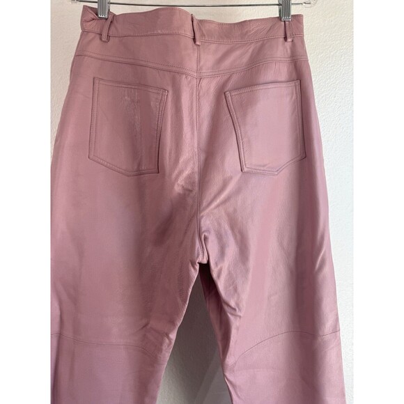 Tower Hill Collection Leather Pants Mauve Pink High Rise Size 14 - Picture 7 of 10